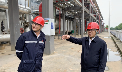 王大真到松滋肥業(yè)、楚星公司和宜化新材料現(xiàn)場辦公(圖1)